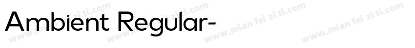 Ambient Regular字体转换